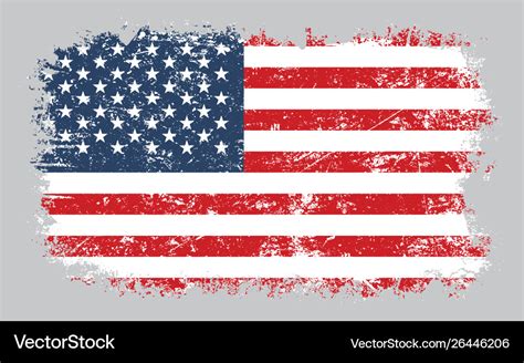 Grunge old american flag Royalty Free Vector Image