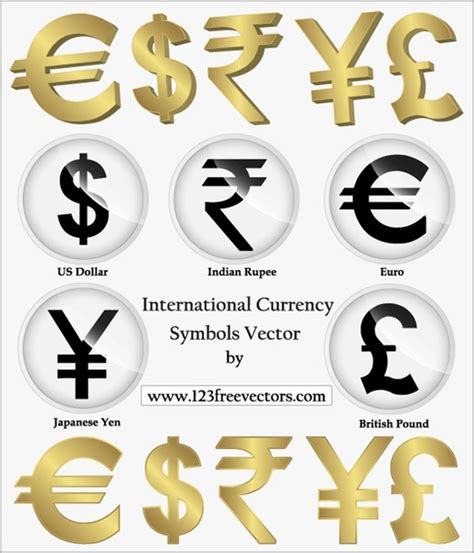 International Currency Symbols Vector, Png, Indian Rupees Vectors ...