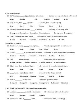 Avancemos 2 Spanish Final Exam through 4.2 multiple choice by Jeffrey Kaspari