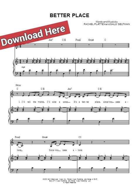 Rachel Platten - Better Place - Download Chords, Notes & Sheet Music