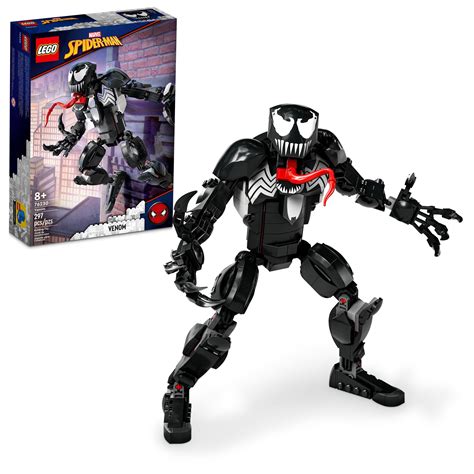 LEGO Marvel Venom Figure, 76230 Fully Articulated Super Villain Action Toy, Spider-Man Universe ...