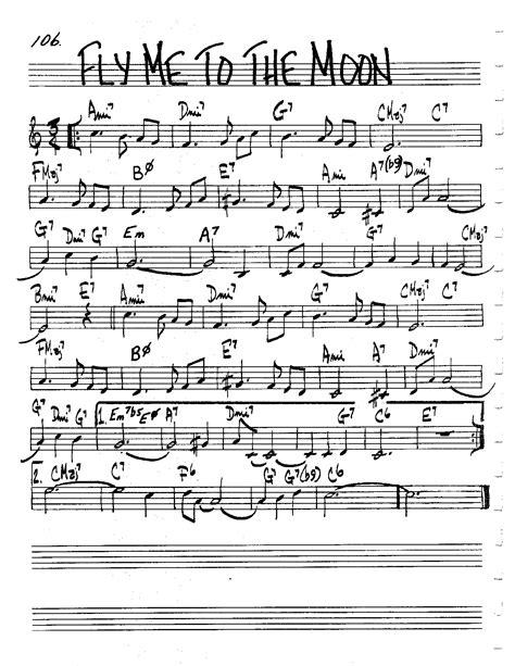 Fly Me To The Moon - PDF free download - play along backing track | JazzTutorial