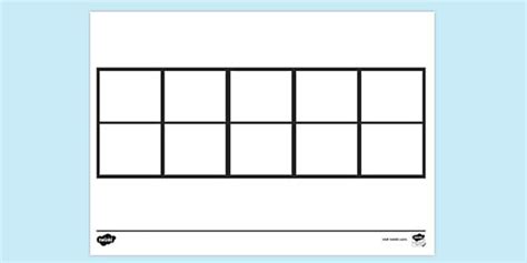 FREE! - Empty Tens Frame Colouring Sheet | Colouring Sheets