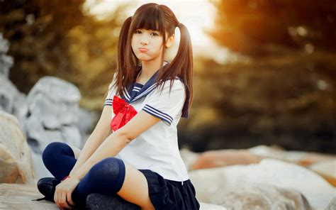 Asian, Women, School Uniform, Cosplay Wallpapers HD / Desktop and Mobile Backgrounds