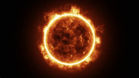 Realistic Sun Surface With Flares. Stock Footage Video 14425039 ...