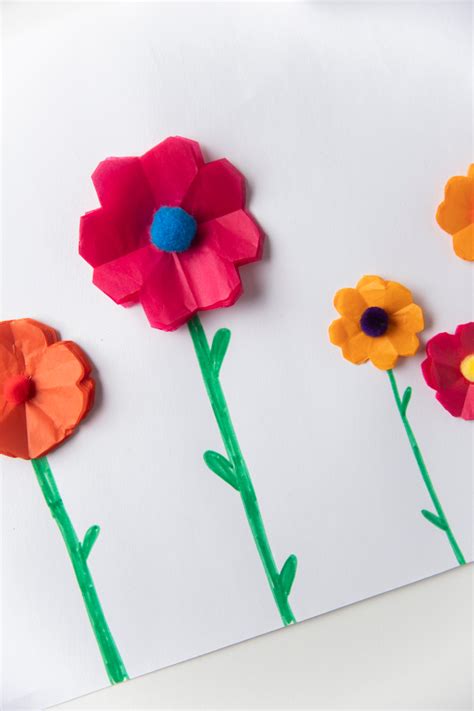 How to Make Tissue Paper Flowers... Paper Flower Art, Tissue Paper Flowers, Spring Scene, Flower ...