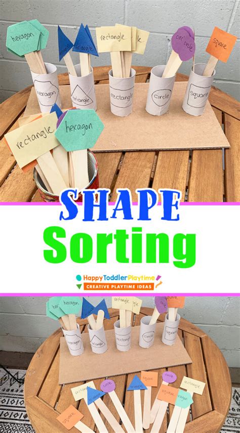 Shape Sorting Activity for Preschoolers - Happy Toddler Playtime