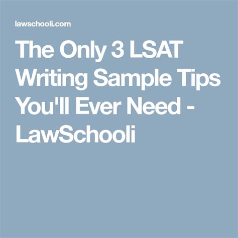 The Only 3 LSAT Writing Sample Tips You'll Ever Need | Lsat, Law school ...