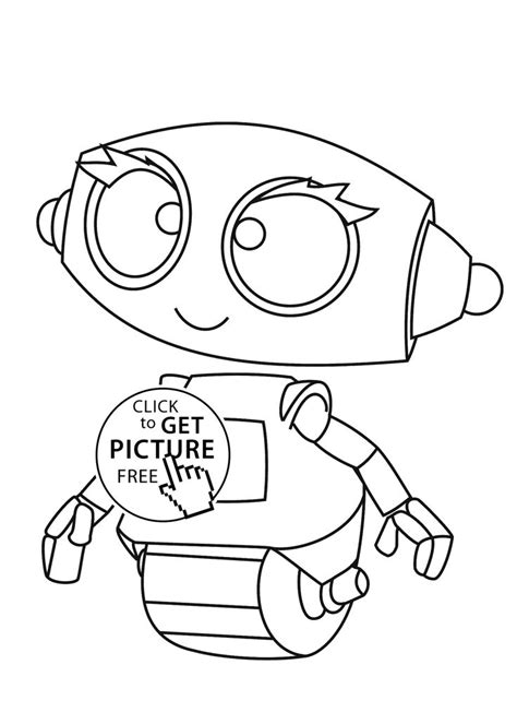 Rob robot cartoon coloring pages for kids, printable free | Cartoon coloring pages, Monster ...