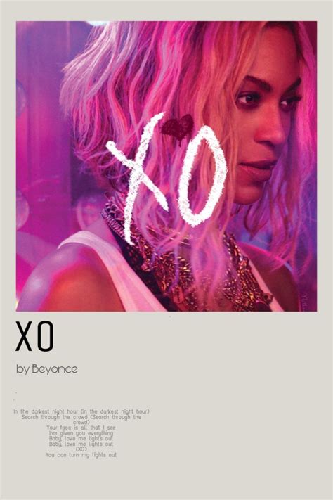 Beyonce XO Music Poster in 2024 | Beyonce xo, Beyonce, Beyonce album