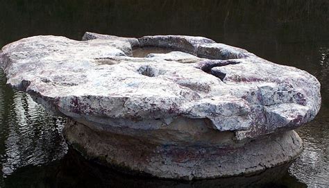 The round-shaped rock that gave Round Rock, Texas its name. - Texas Hill Country