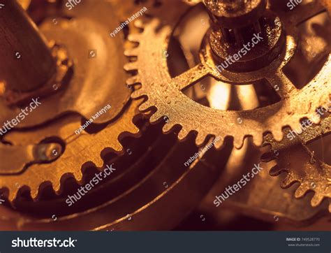 Mechanism Details Old Retro Clock Closeup Stock Photo 749528770 | Shutterstock