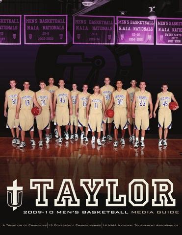 2009-10 Taylor University Men's Basketball Media Guide by Taylor University Athletics - Issuu