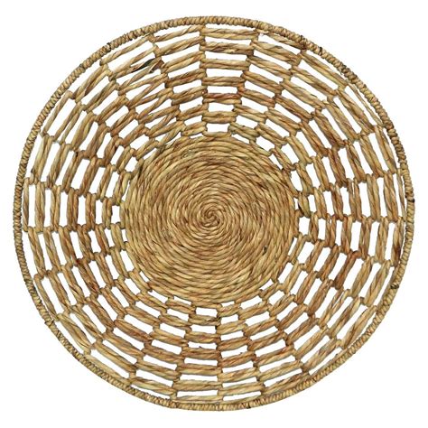 Woven Water Hyacinth Basket Wall Decor 30x30 | Baskets on wall, Basket wall decor, Basket on wall