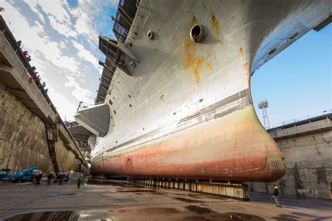 Aircraft carrier in dry dock : r/HumansForScale