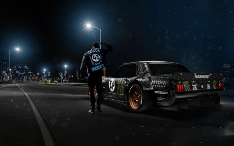 men, Mattias Orasson, Ken Block, Car, City, Night, Black cars ...