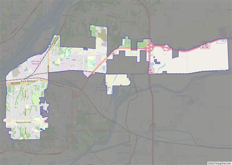 Map of East Moline city - Thong Thai Real