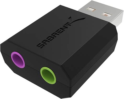 Sabrent USB External Stereo Sound Adapter for Windows and Mac. Plug and ...