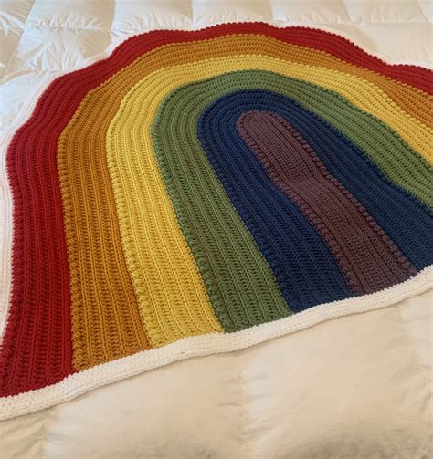 Piper Rainbow Crochet Blanket Free Pattern - The Hyper Hook