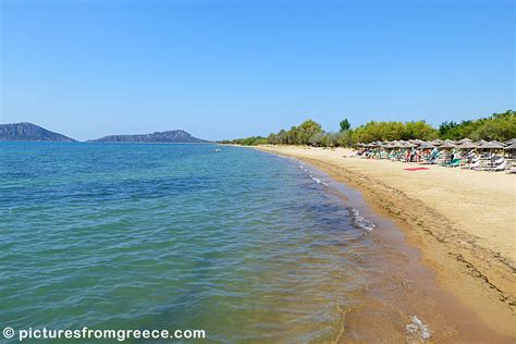 Gialova beach close to Pylos in Peloponnese in Greece.