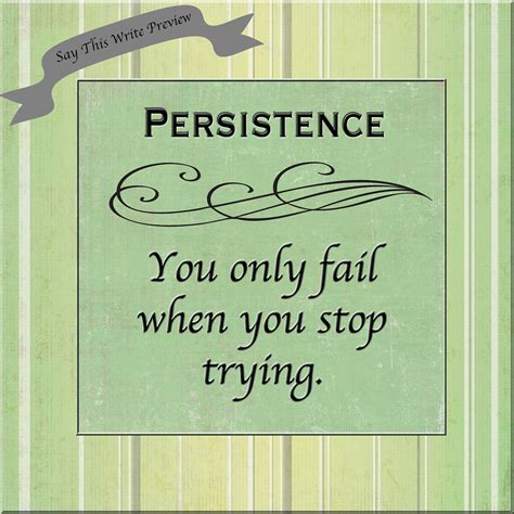 Say This Write: Persistence