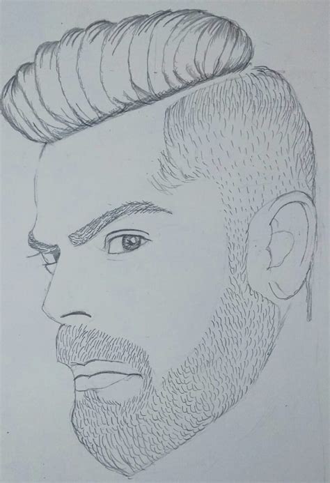 Virat Kohli Drawing Outline