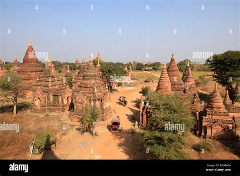 Myanmar Burma Burma Bagan pagoda scenery pagodas panorama scenery place ...