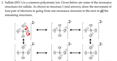 Solved 1. Sulfate (SO42) is a common polyatomic ion. Given | Chegg.com