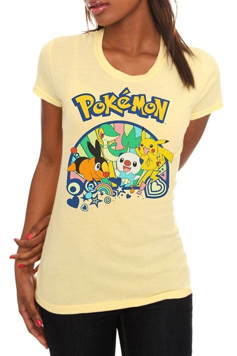 Pokemon Neon Yellow Starters Girls T-Shirt | Hot Topic | Pokemon clothes, Hot topic clothes ...