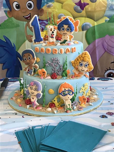 Bubble Guppies 1st Birthday party cake | Bubble guppies birthday party ...