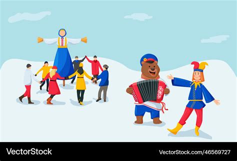 Maslenitsa celebrations Royalty Free Vector Image