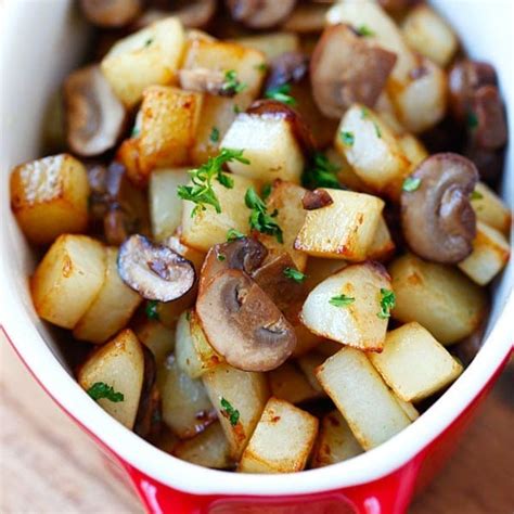 Butter Sauteed Potato and Mushroom | Easy Delicious Recipes