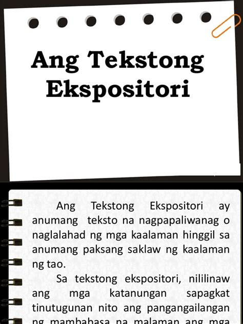 Tekstong Ekspositori | PDF