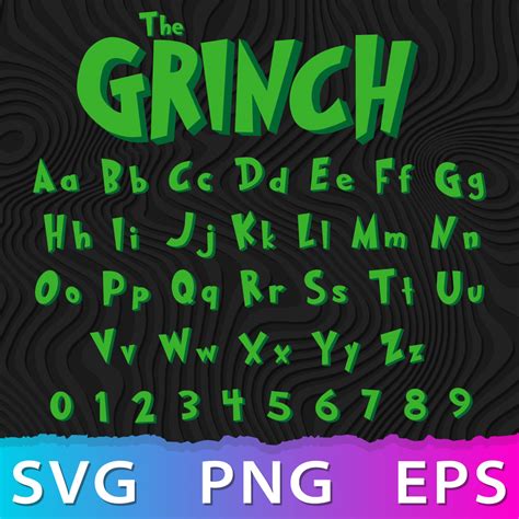 Grinch Font SVG, Grinch Alphabet svg, Grinch svg, Grinch Fon - Inspire ...