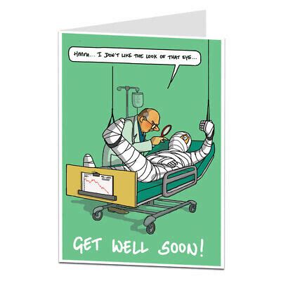 Get Well Soon Card For Men & Women Funny After Operation Surgery Illness | eBay