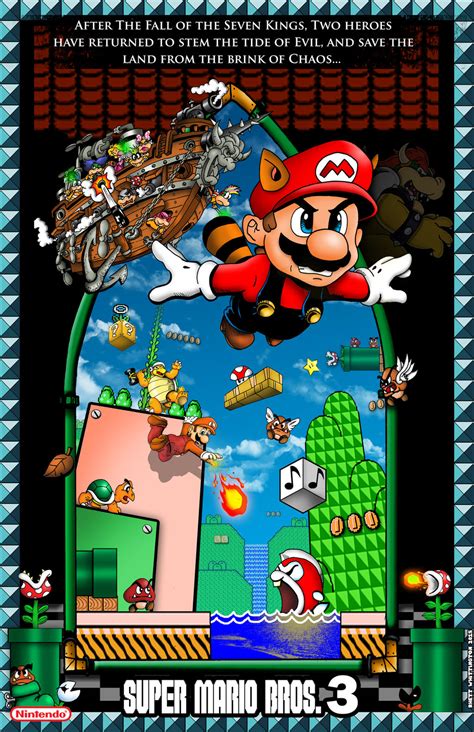 Mario Bros 3 Poster with Border by whittingtonrhett on DeviantArt