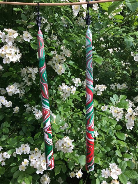 Marbled Candles Christmas Color Scheme 10 12 14 Taper - Etsy