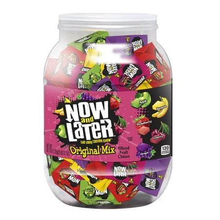 Now and Later, Original Mix, Assorted Flavors Jar, 60.7oz - Walmart.com