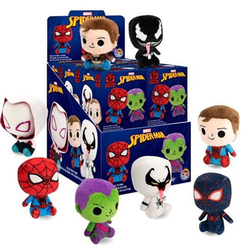 Funko Marvel Mystery Minis Plush Spider-Man Mystery Box 12 Packs - ToyWiz