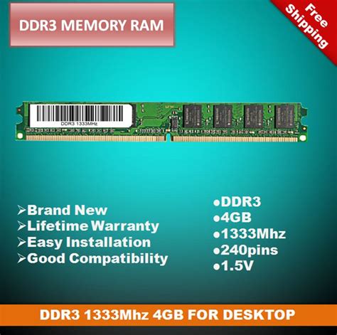 2020 Memory Ram For Desktop Computer Brand New DIMM DDR3 Ram 4GB 1333Mhz , Memoria Ram For All ...
