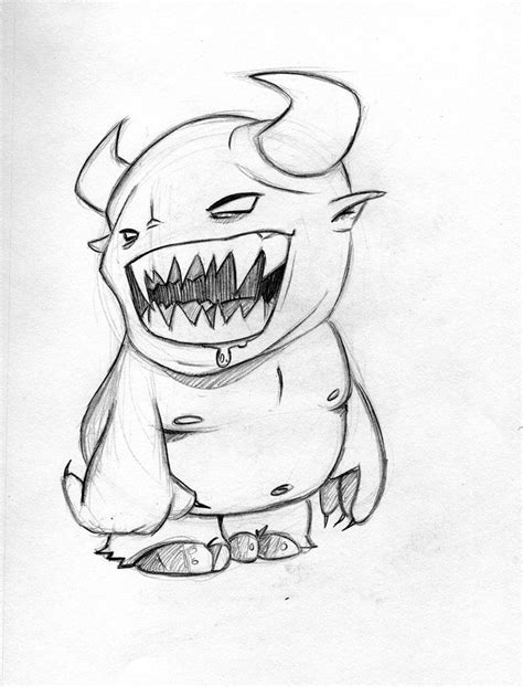 Monster sketch 2 by garethcbrown | Monster sketch, Creepy drawings, Scary drawings