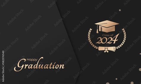 Class of 2024 Year Graduation of Decorate Congratulation with Laurel ...