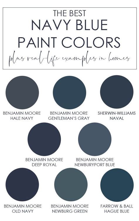 The Best Navy Blue Paint Colors | Navy blue paint colors, Blue paint ...