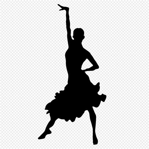 Dancing Girl Silhouette, Dance Silhouette, Youth, Performance PNG ...