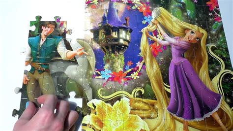 Disney Princess Puzzle Games Clementoni Rompecabezas Playset Play Puzzles Rapunzel Tangled - YouTube