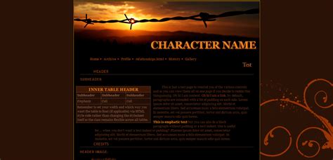 RPG Character Site | RP Character Sheets | Forum Roleplay