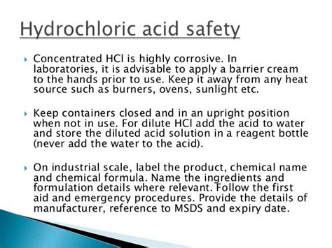 Hydrochloric acid uses, hazards and industrial applications