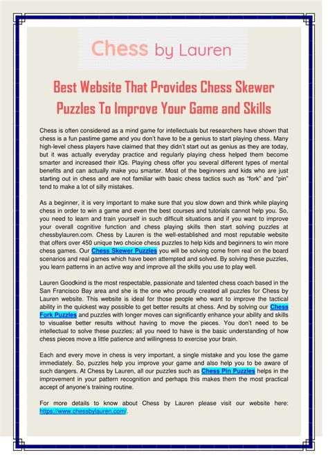 PPT - Chess skewer puzzles PowerPoint Presentation, free download - ID:8071546