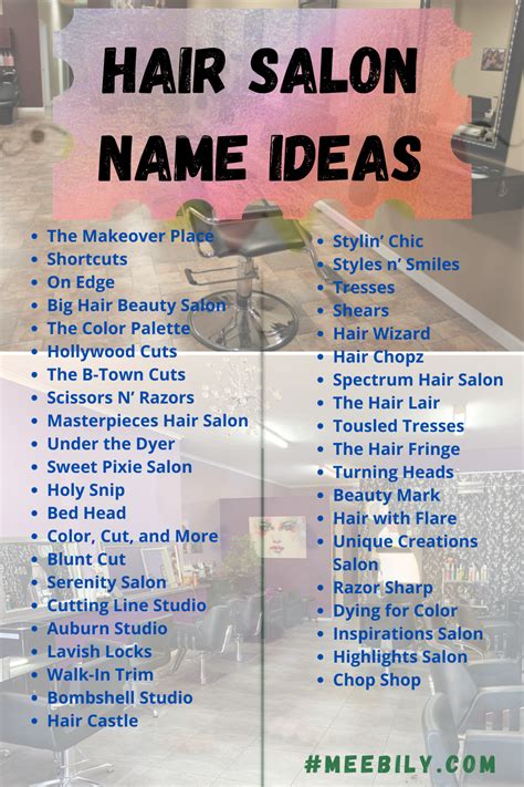 100+ Hair Salon Name Ideas in 2023 | Salon names, Hair salon names ...