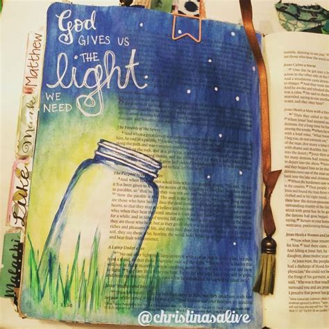 God gives us light bible journaling mason jar Bible Study Journal ...